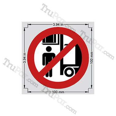 W015256 Do Not Stand Decal: Linde